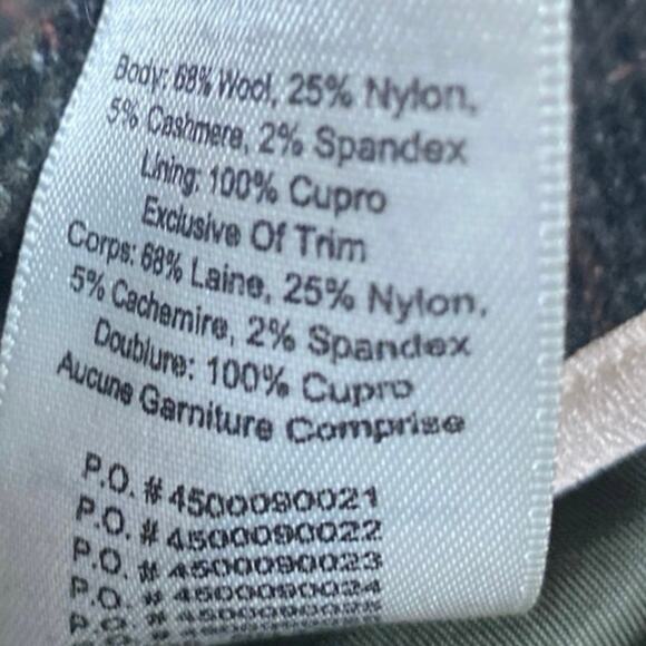 Aritzia Wilfred Chambery Gray Plaid Pleated High Rise Cropped Trousers Pants 10 - Picture 5 of 5